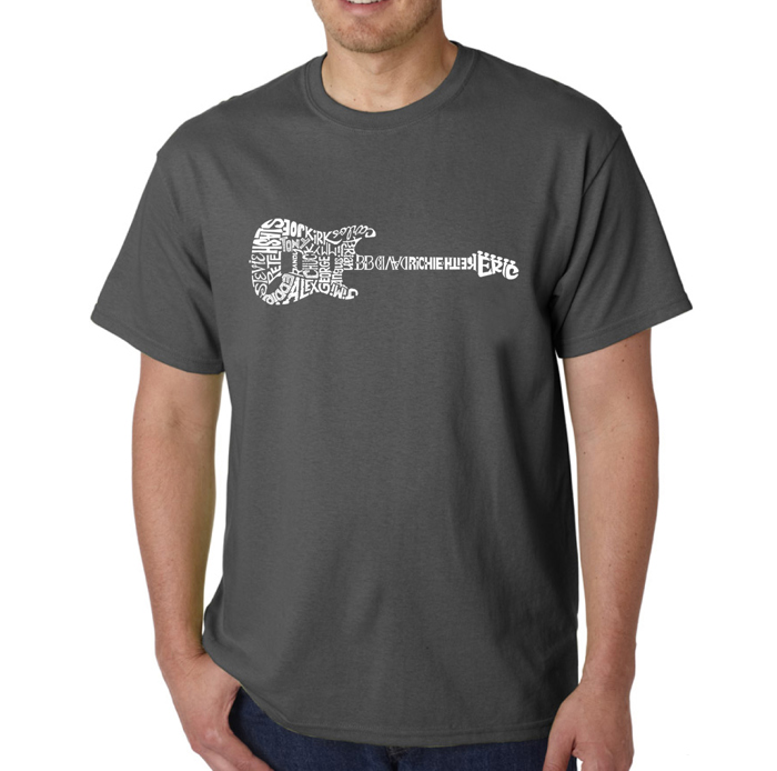 Men's Word Art T-shirt - Rock Guitar