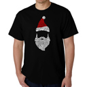 Black Large Men's Word Art T-shirt - Santa Claus