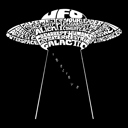  Men's Word Art T-shirt - Flying Saucer UFO