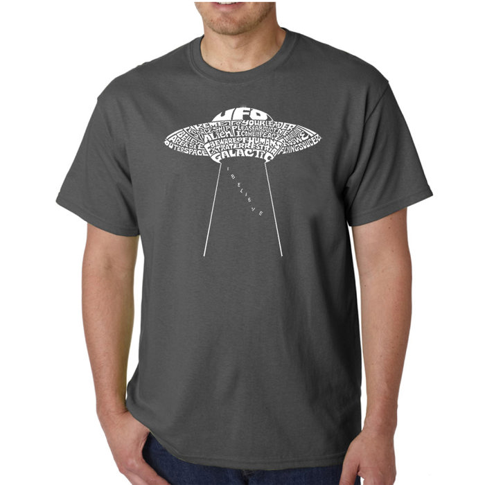 Men's Word Art T-shirt - Flying Saucer UFO