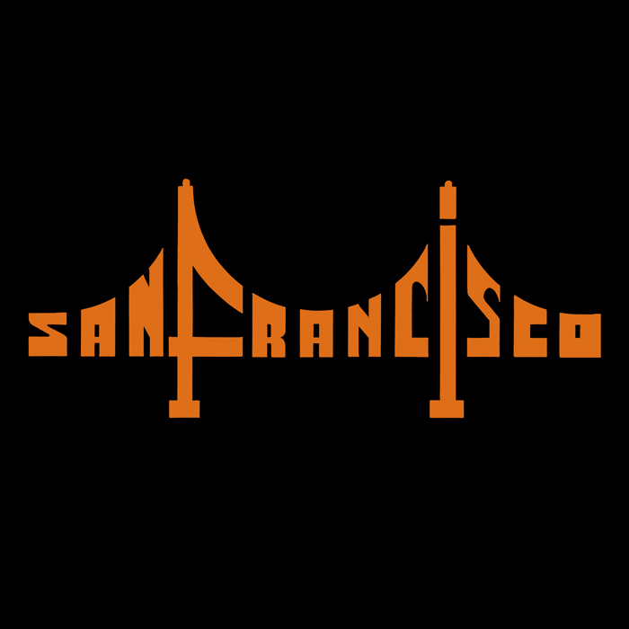 Men's Word Art T-shirt - San Francisco Bridge