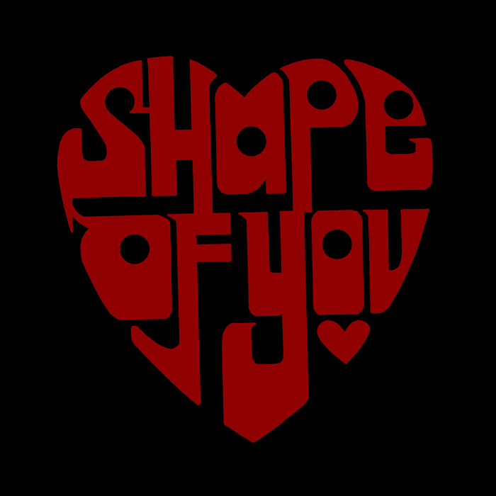 Men's Word Art T-shirt - Shape of You