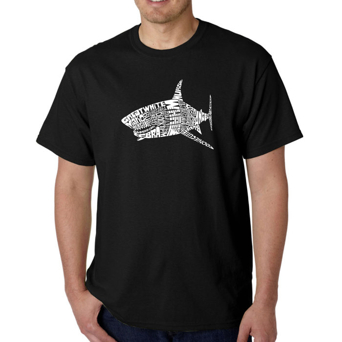 Men's Word Art T-shirt - SPECIES OF SHARK