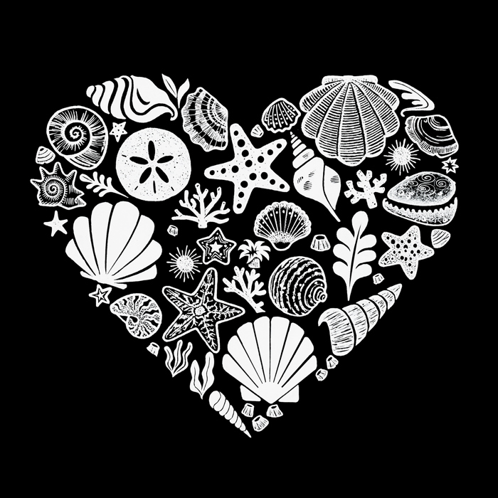Sea Shells - Men's Word Art T-Shirt