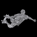  Mens Word Art T-shirt - POPULAR SKATING MOVES & TRICKS