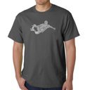 Gray XL Men's Word Art T-shirt - POPULAR SKATING MOVES & TRICKS