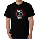  Mens Word Art T-shirt - Music Notes Skull