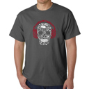  Mens Word Art T-shirt - Music Notes Skull