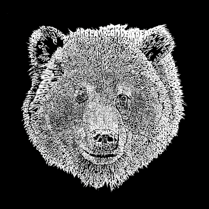 Men's Word Art T-shirt - Bear Face