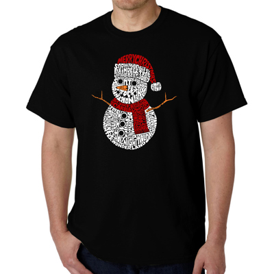 Christmas Snowman - Mens Word Art T-Shirt