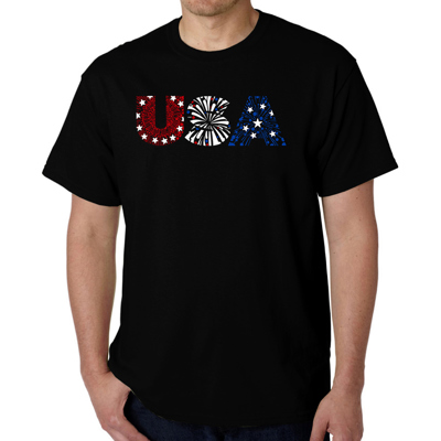 USA Fireworks - Mens Word Art T-Shirt