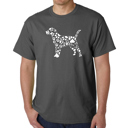  Mens Word Art T-shirt - Dog Paw Prints