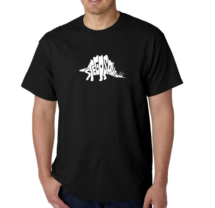 Mens Word Art T-shirt - STEGOSAURUS