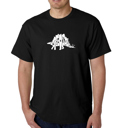 Black XL Mens Word Art T-shirt - STEGOSAURUS