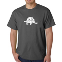 Gray XL Men's Word Art T-shirt - STEGOSAURUS