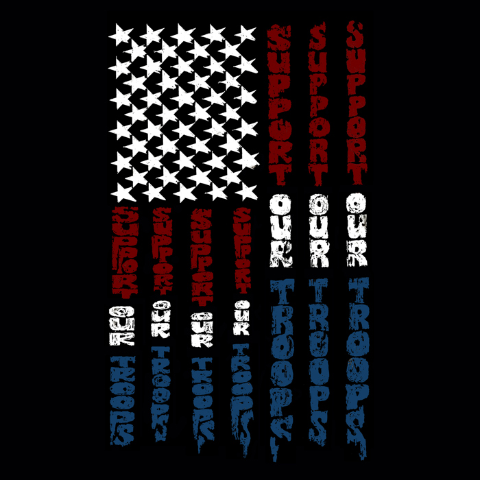 Men's Word Art T-shirt - Support our Troops