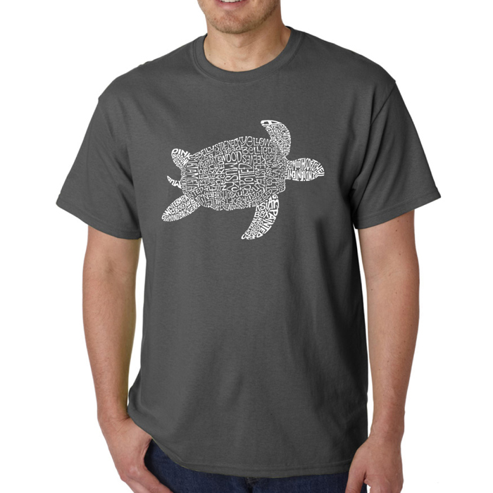 Mens Word Art T-shirt - Turtle