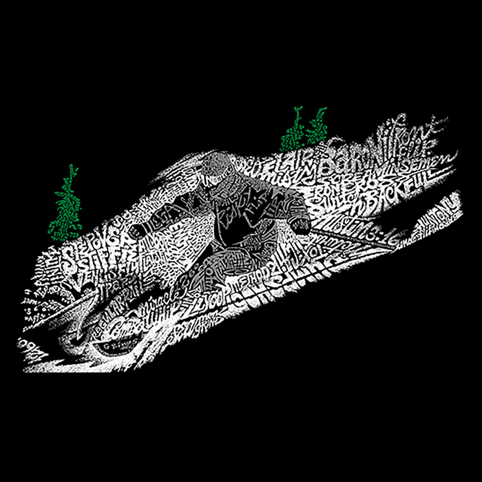Mens Word Art T-shirt - Ski