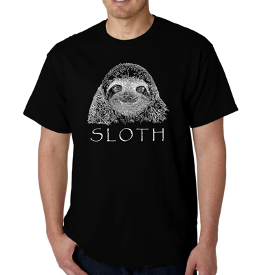 Mens Word Art T-shirt - Sloth