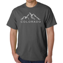 Gray XXXXL Men's Word Art T-shirt - Colorado Ski Towns