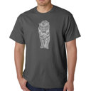 Gray XXXXL Mens Word Art T-shirt - TIGER