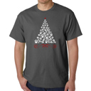 Gray XXXL Paw Christmas Tree - Men's Word Art T-Shirt