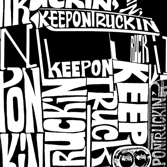 Mens Word Art T-shirt - KEEP ON TRUCKIN'