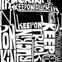  Mens Word Art T-shirt - KEEP ON TRUCKIN'