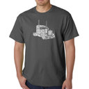 Gray XL Men's Word Art T-shirt - KEEP ON TRUCKIN'