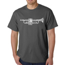 Gray XXXXL Mens Word Art T-shirt - Trumpet