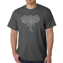 Gray XXXXL Mens Word Art T-shirt - Tusks