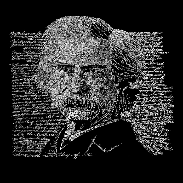 Men's Word Art T-shirt - Mark Twain