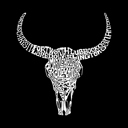  Men's Word Art T-shirt - Texas Skull