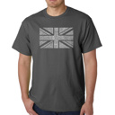 Gray XL Men's Word Art T-shirt - UNION JACK