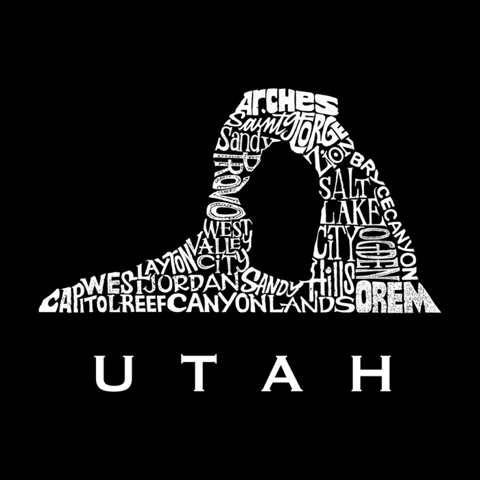 Mens Word Art T-shirt - Utah