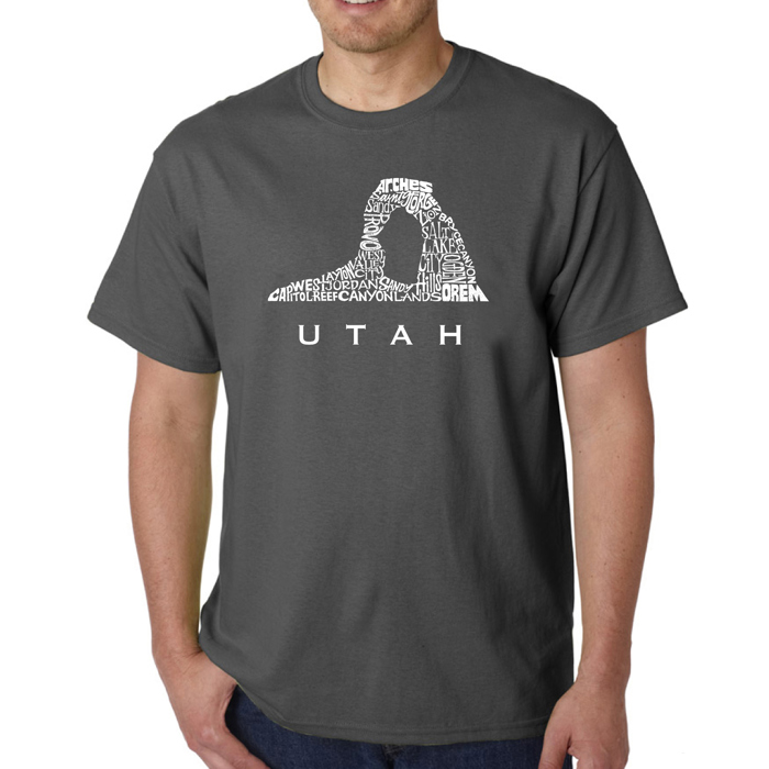 Mens Word Art T-shirt - Utah