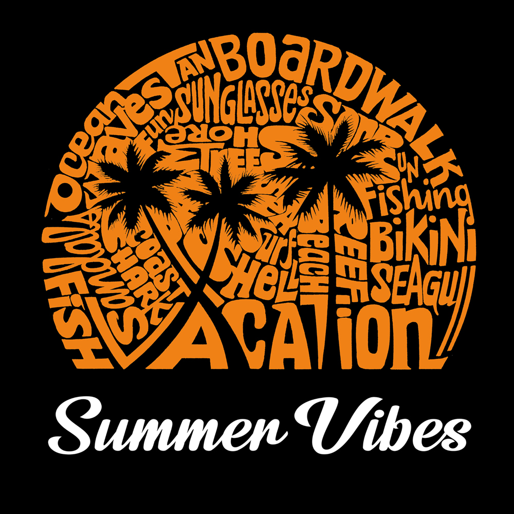 Summer Vibes - Men's Word Art T-Shirt