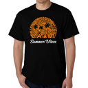 Black XXL Summer Vibes - Men's Word Art T-Shirt