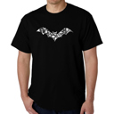 Black XXL Bat Pics - Men's Word Art T-Shirt