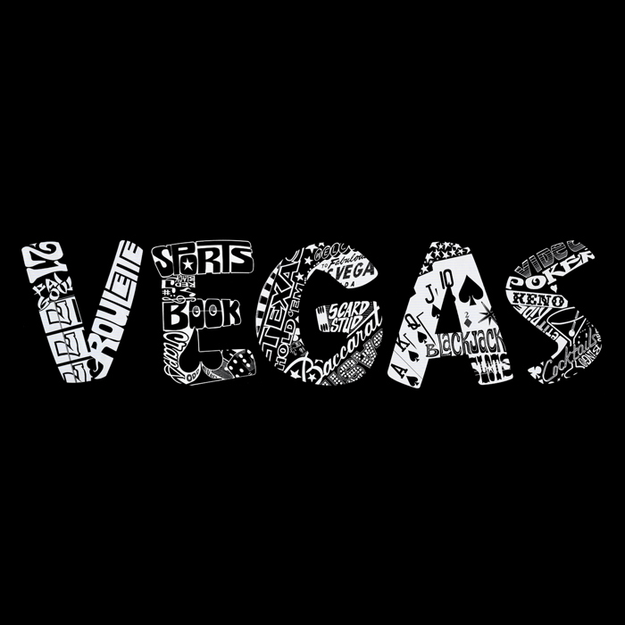Mens Word Art T-shirt - VEGAS