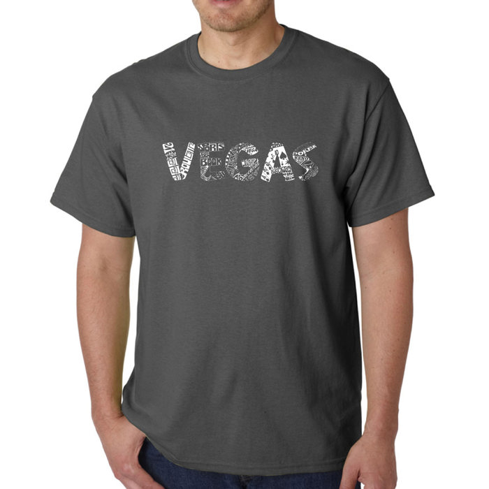 Mens Word Art T-shirt - VEGAS