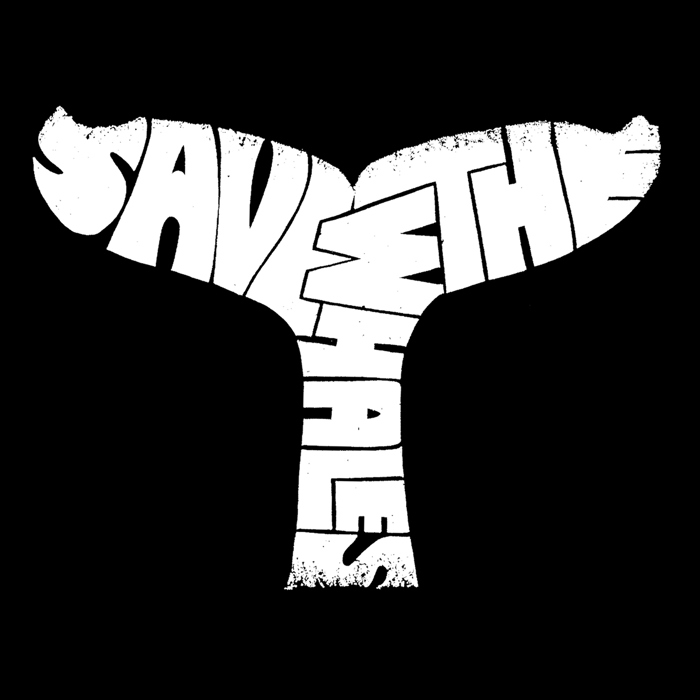 Men's Word Art T-shirt - SAVE THE WHALES