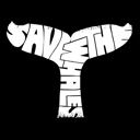  Men's Word Art T-shirt - SAVE THE WHALES