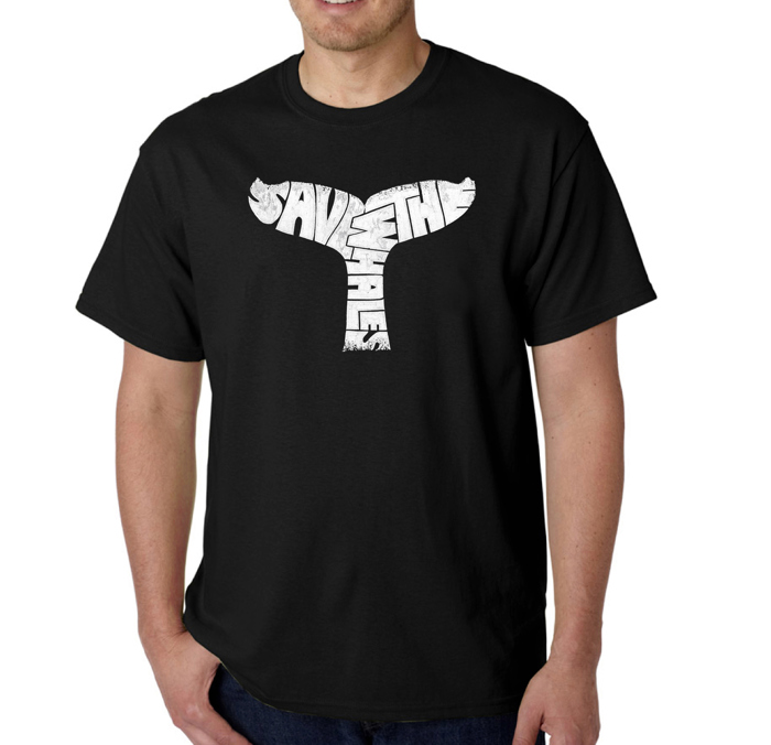Men's Word Art T-shirt - SAVE THE WHALES