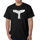 Black XXXXL Men's Word Art T-shirt - SAVE THE WHALES