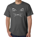Gray Medium Men's Word Art T-shirt - Whiskers