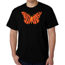 Black XXXL Butterfly - Mens Word Art T-Shirt