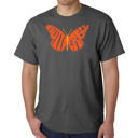 Gray XXXXL Butterfly - Mens Word Art T-Shirt