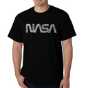  Men's Word Art T-shirt - Worm Nasa