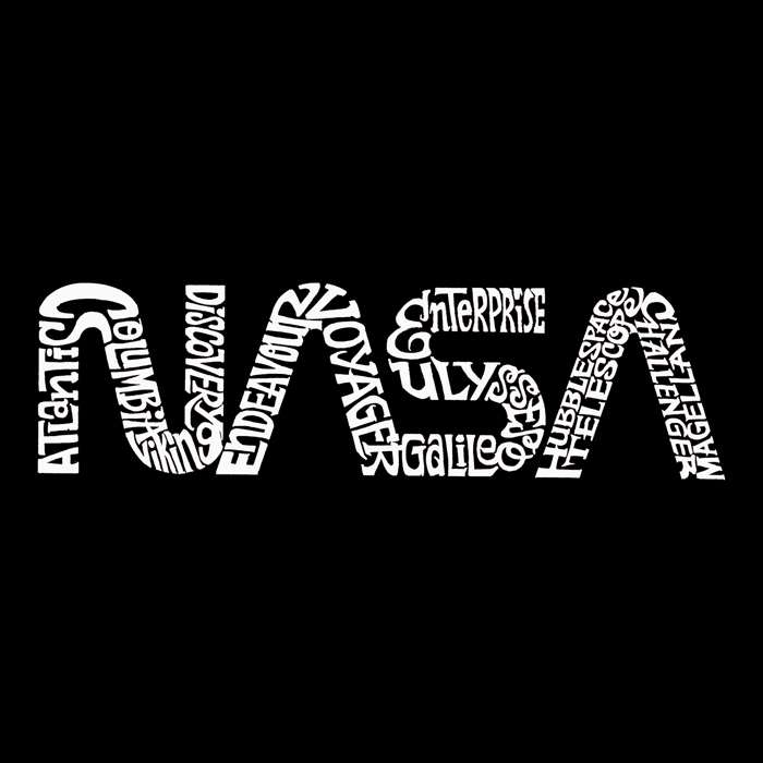 Men's Word Art T-shirt - Worm Nasa